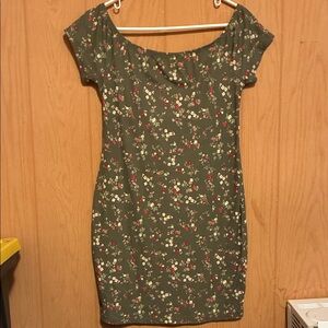 Justify Olive Floral Mini Dress